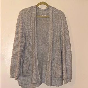 Long cable knit cardigan